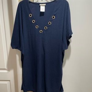 Michael Kors swim coverup M/L Blue